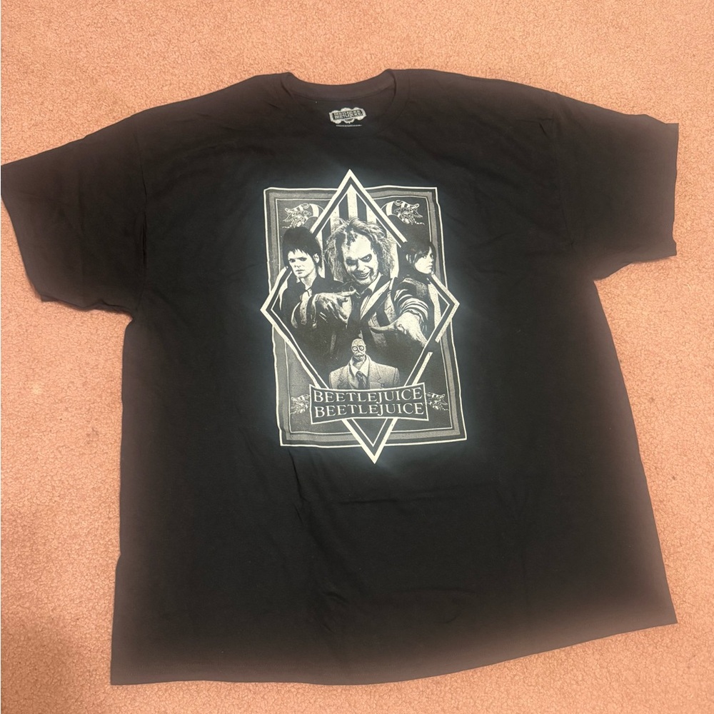 New xxl beetle juice black tee shirt goth